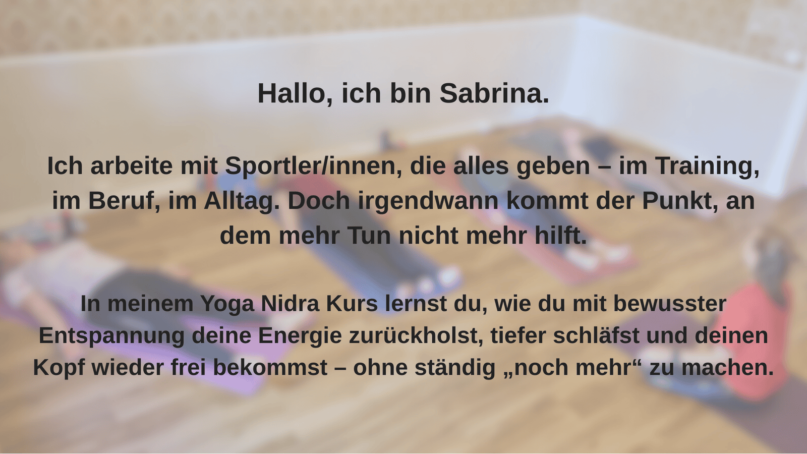 Introbild: Ich bin Sabrina.